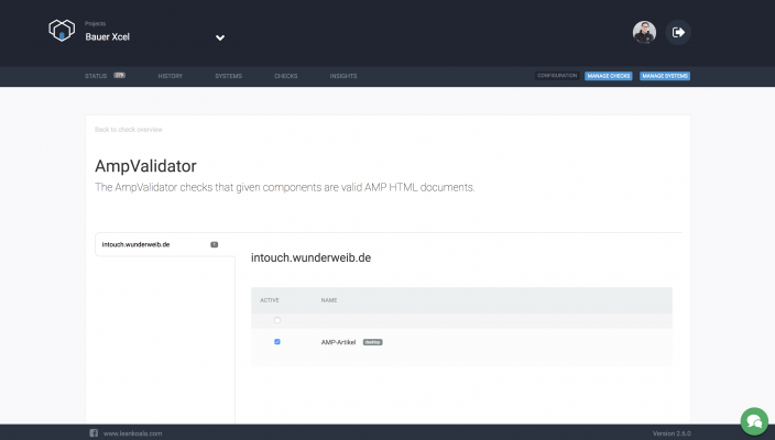 AMP Validator Screenshot