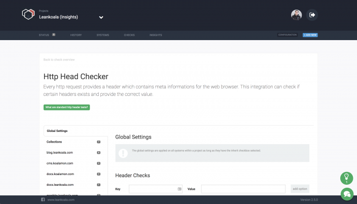 HTTP Header Check Screenshot